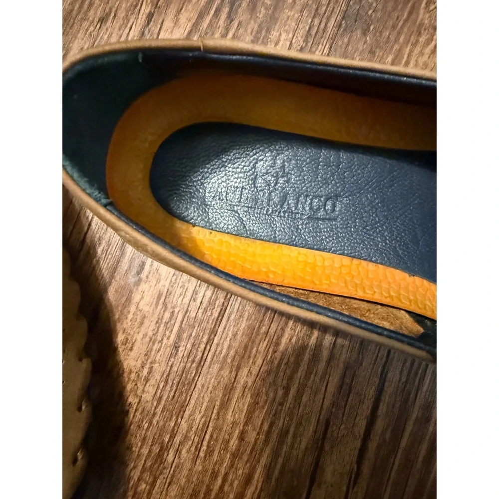 Paul Branco Genuine‎ Leather Tan Perforated Moccasin Slip On Loafers Size 43
